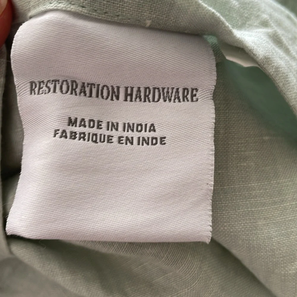 Restoration Hardware Vintage-Washed Belgian Linen Lumbar Pillow Shams NWT